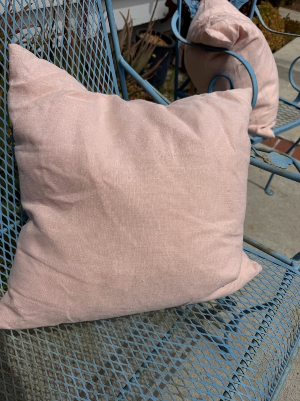 Blush Pink Linen Throw Pillow Covers - Set of 3 - Picture 8 of 8